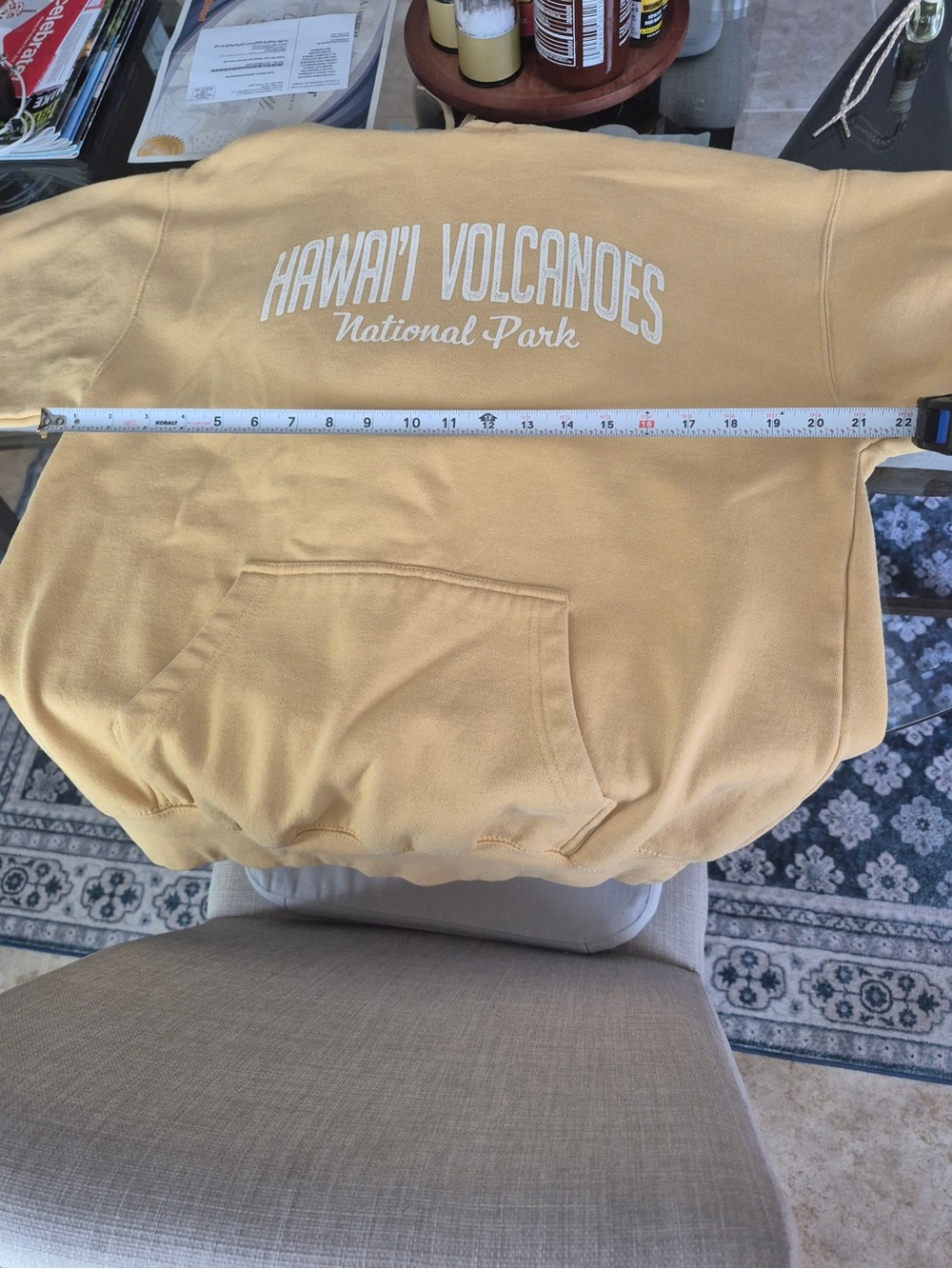 Hawaii Volcanoes National Park Mustard Hoodie - Picture 6 of 6